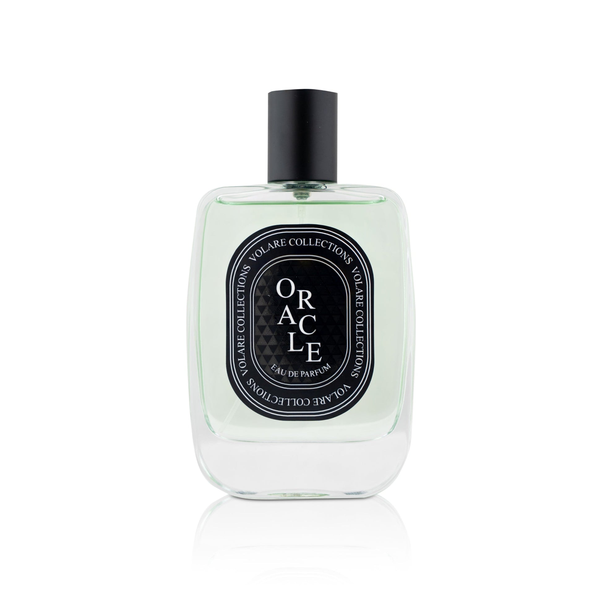 Perfume bottle labeled 'Oracle' on a white background